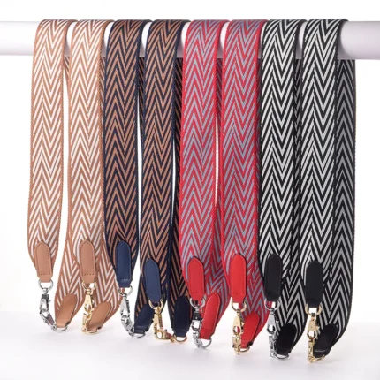 5cm Ribbon Canvas PU Bag Shoulder Straps